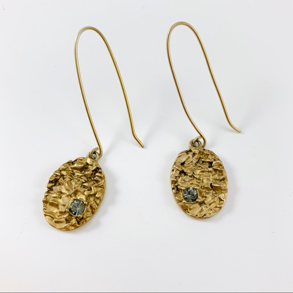KENNETH COLE Gold And Crystal Drop Earrings - Picture 3 of 7